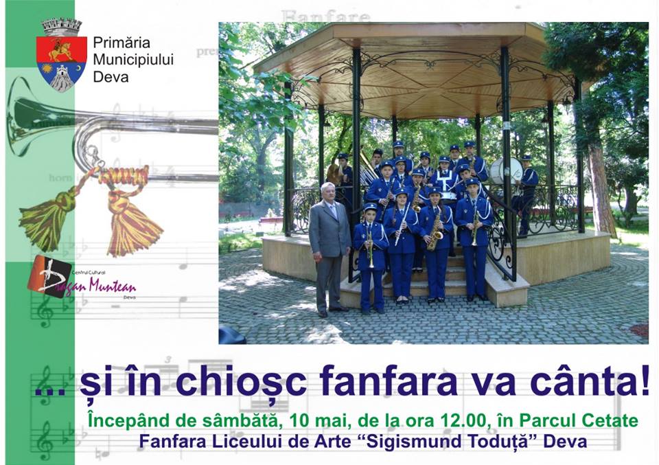 Fanfara Liceului de Arte „Sigismund Toduţă” și trupa Old Band concertează în Deva, în fiecare weekend