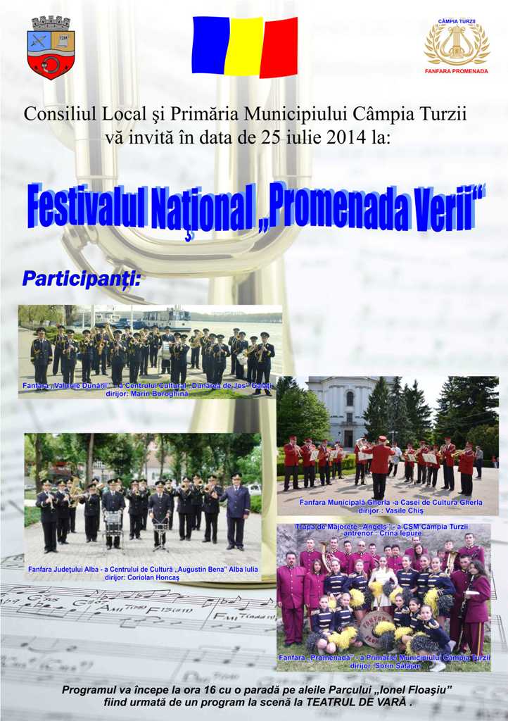 Festivalul „Promenada Verii”, ediţia a VI-a, se va desfășura în Câmpia Turzii