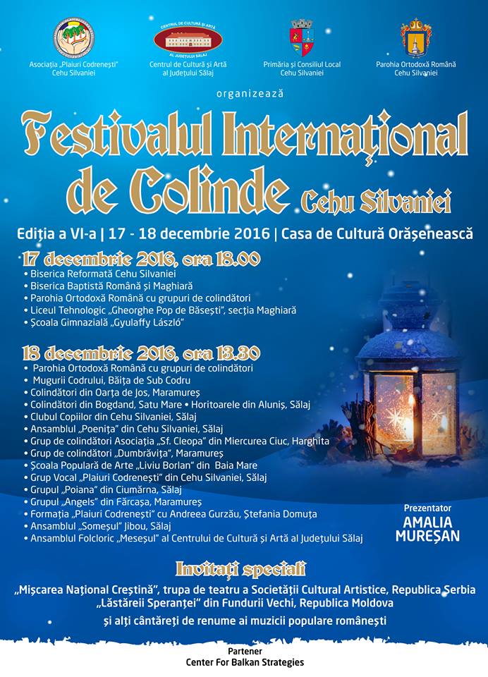 Festival Internațional de Colinde la Cehu Silvaniei (17-18 decembrie)