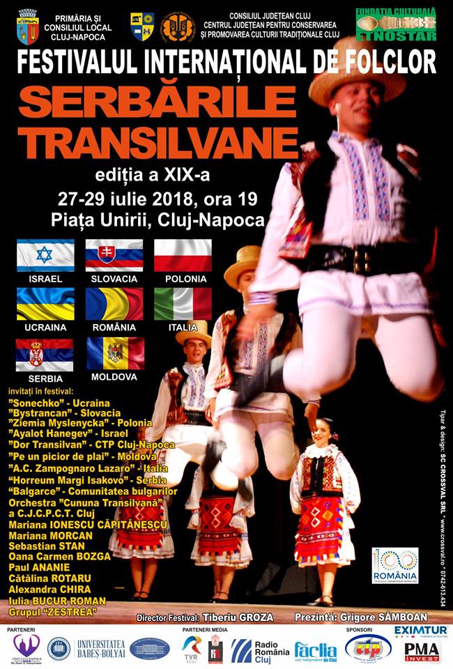 Festivalul internațional de folclor în Piața Unirii din Cluj-Napoca