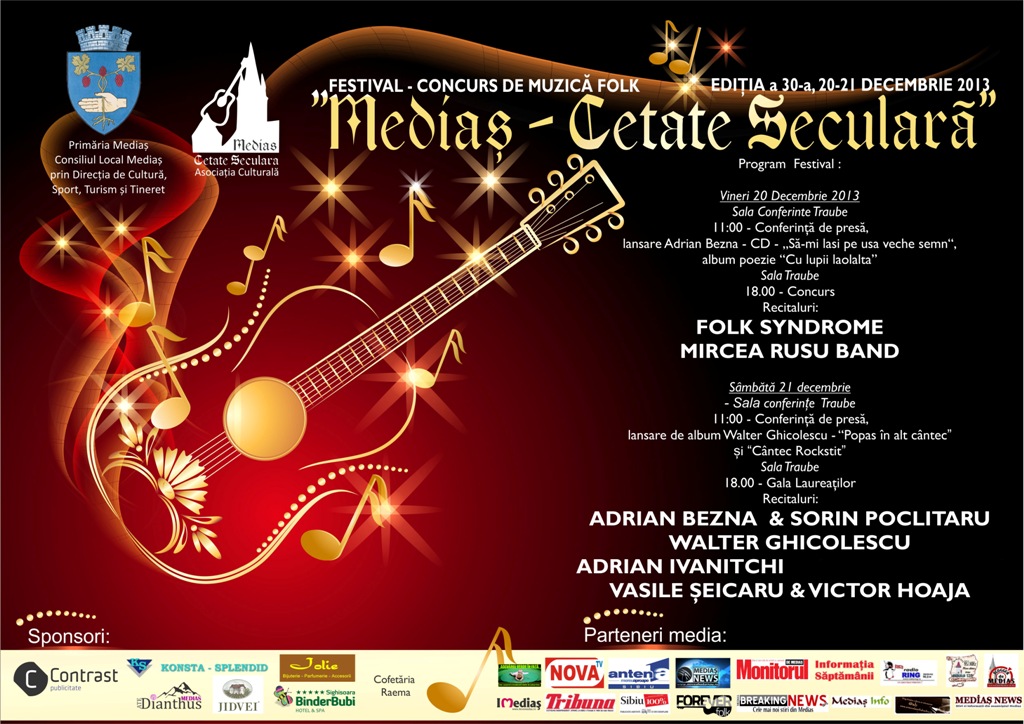 Mircea Rusu Band și Vasile Șeicaru vor cânta la festivalul de muzică folk „Mediaş – Cetate Seculară”