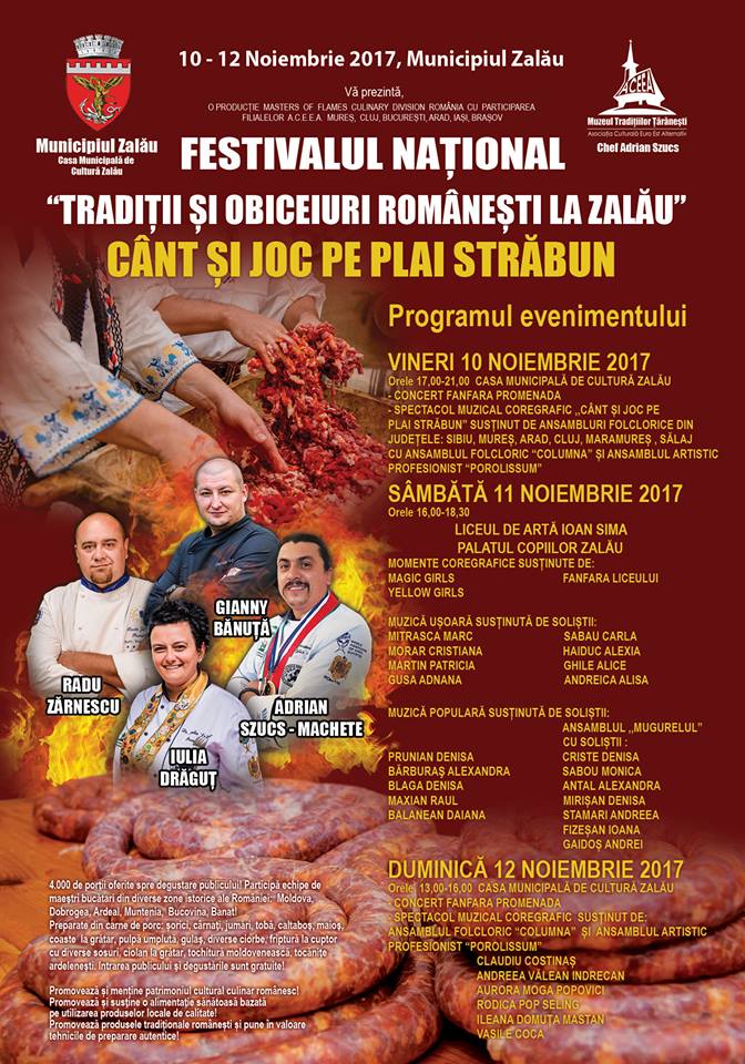 Prima ediție a “Festivalului Național Tradiții și Obiceiuri Românești la Zalău – Cânt și joc pe plai străbun” (9-12 noiembrie)