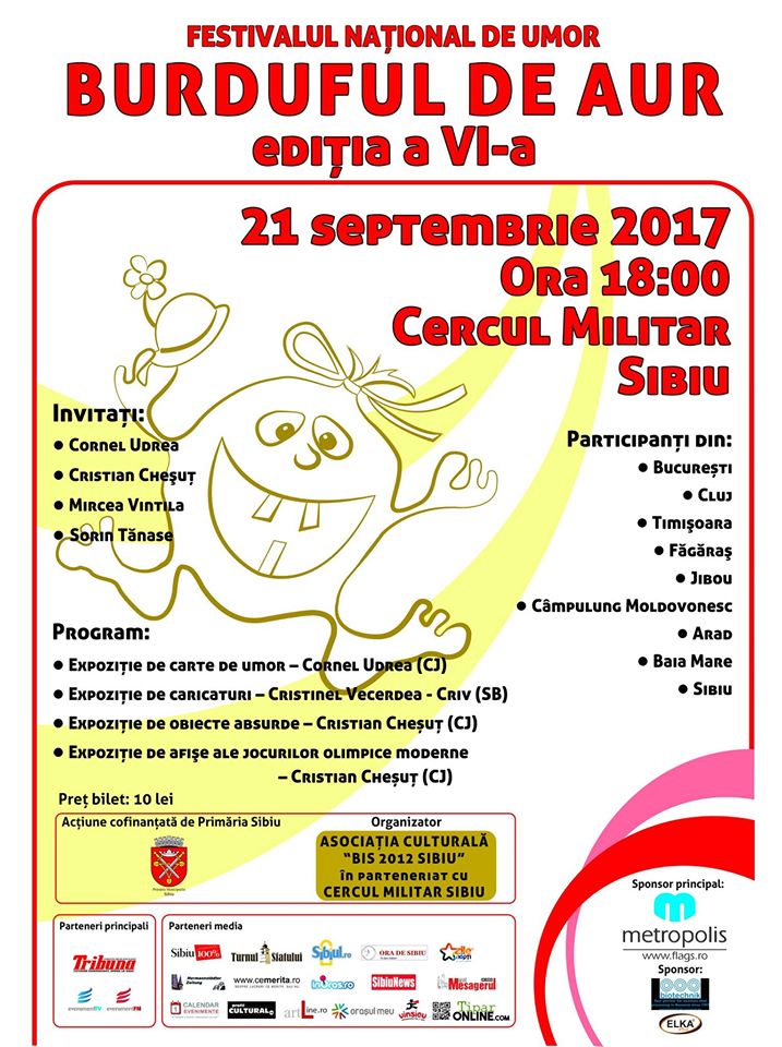 Sibiul găzduiește festivalul de umor „Burduful de Aur”