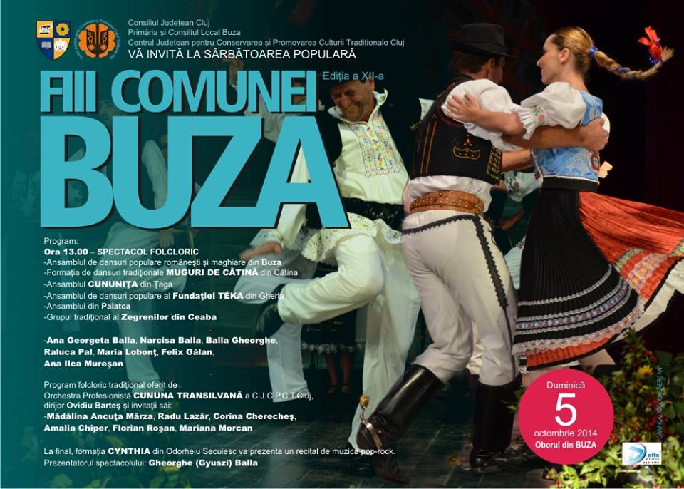 Duminică 5 octombrie, la Buza, serbare populară dedicată fiilor comunei