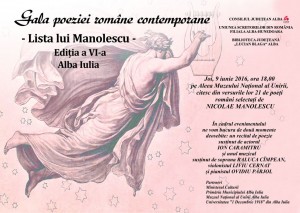 Alba Iulia: Gala poeziei române contemporane – Lista lui Manolescu – ediţia a VI-a