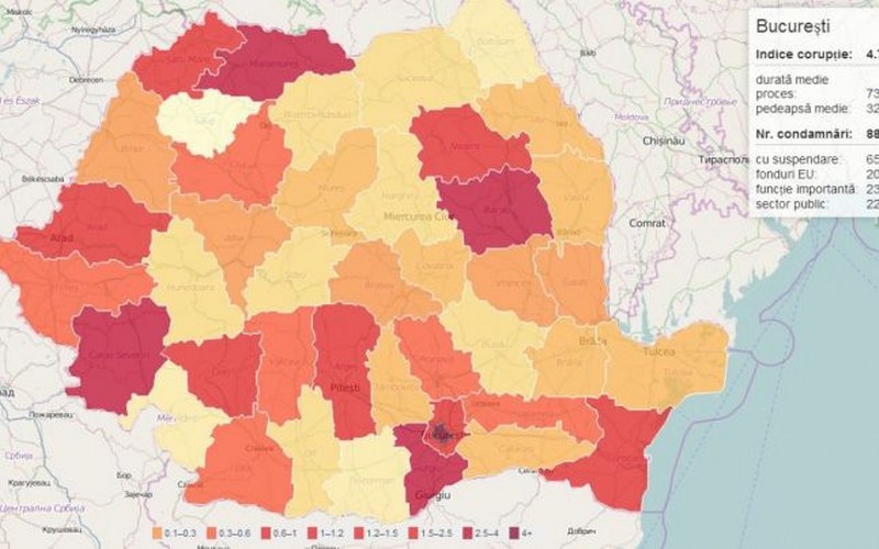 În topul corupției, Bistrița-Năsăud nu se află între primele clasate