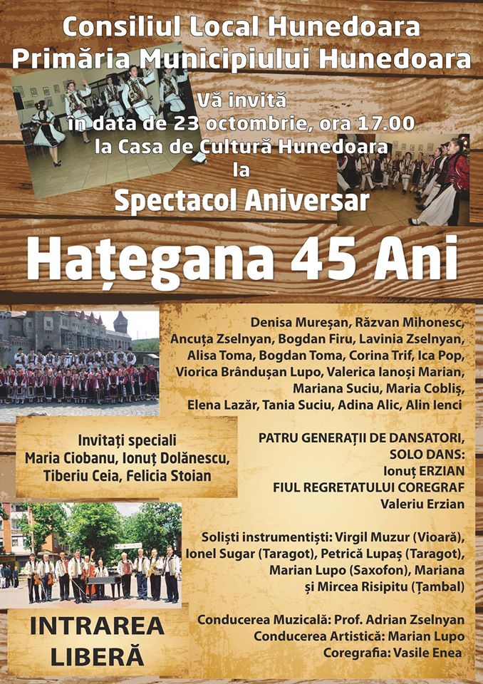 Spectacol aniversar „Hațegana – 45 de ani”