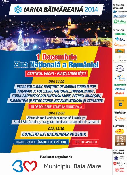 Iarna Băimăreană 2014 – Vezi programul manifestărilor organizate de 1 Decembrie