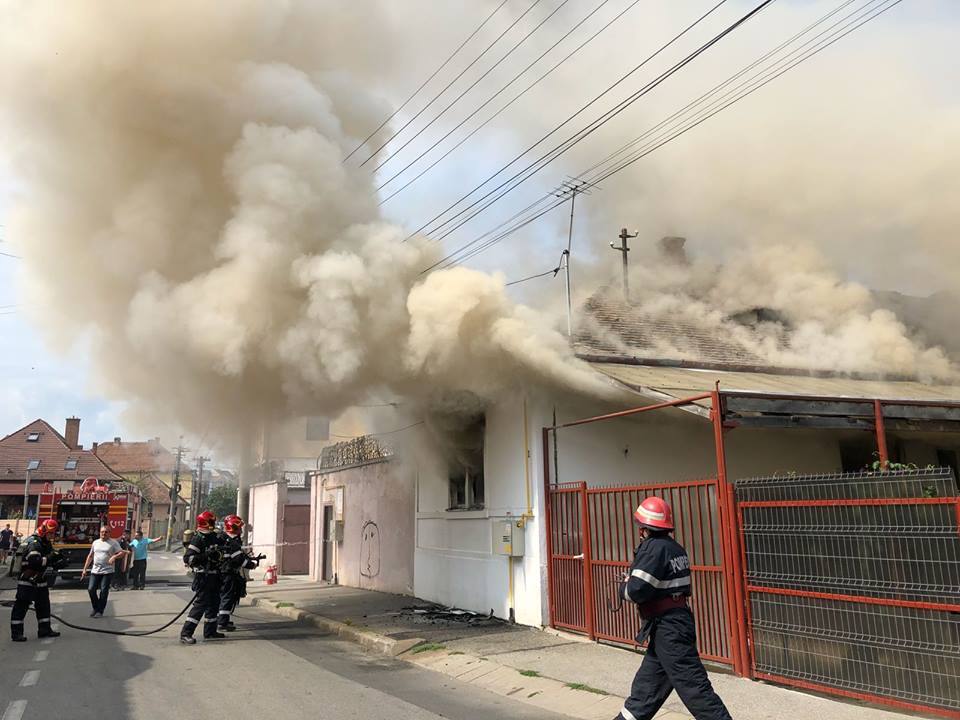 Incendiu în Sibiu