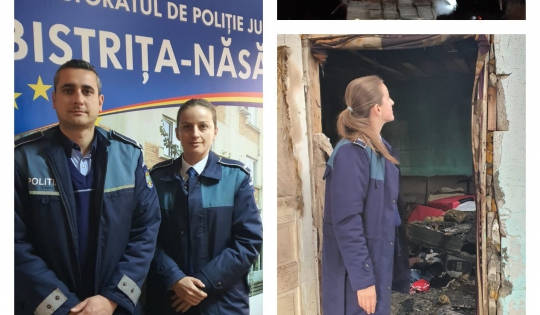 Intervenția polițiștilor a salvat viața a salvat viața unei familii din Teaca