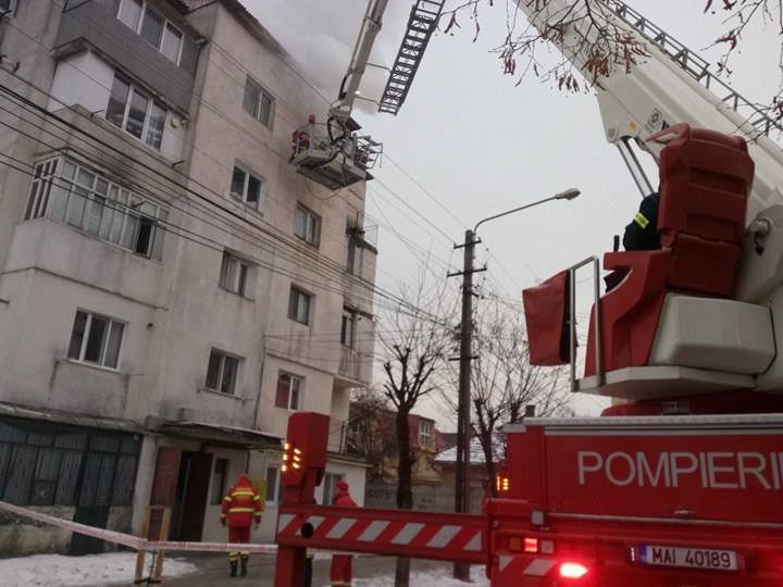 Un bărbat de 50 de ani din Bistrița a murit azi într-un incendiu