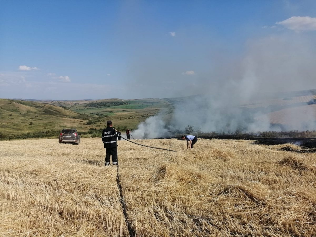 Jandarmii montani bistrițeni, în sprijinul autorităților pentru stingerea unor incendii de vegetație