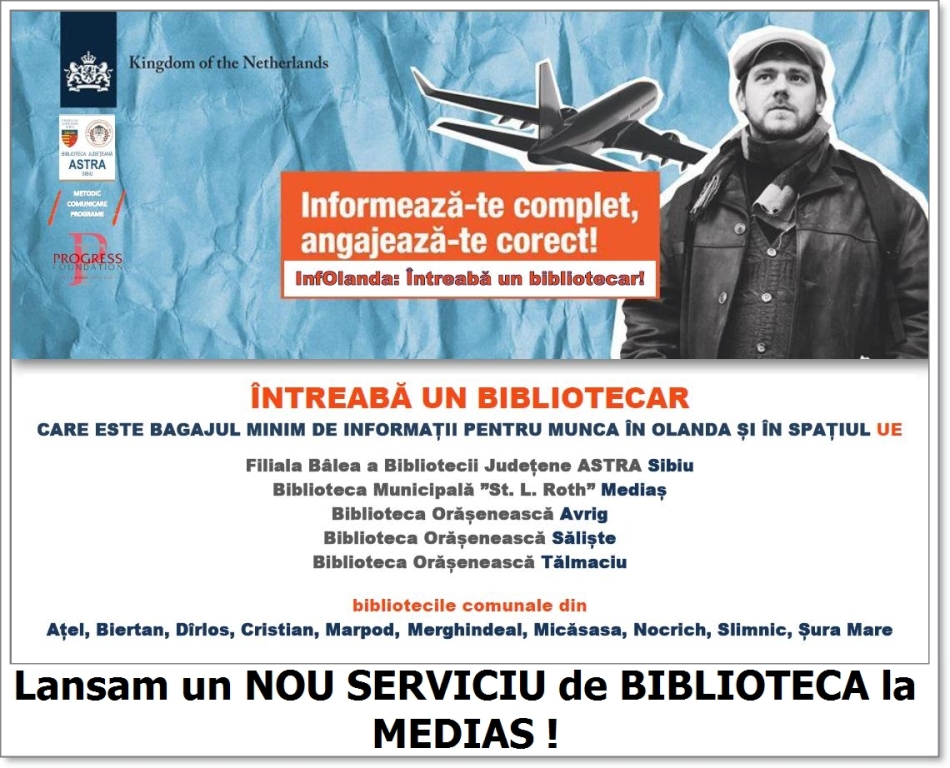 Mediaș: Un nou serviciu de bibliotecă adaptat nevoilor comunității – InfOlanda