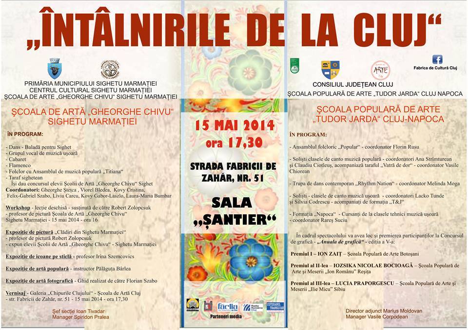 Doalog artistic între cursanții Şcolilor de Arte din Cluj Napoca și Sighetu Marmației