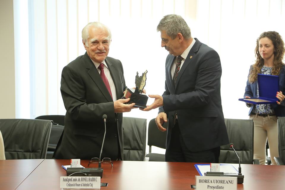 Academicianul Ionel Haiduc a primit titlul de cetăţean de onoare al județului Cluj