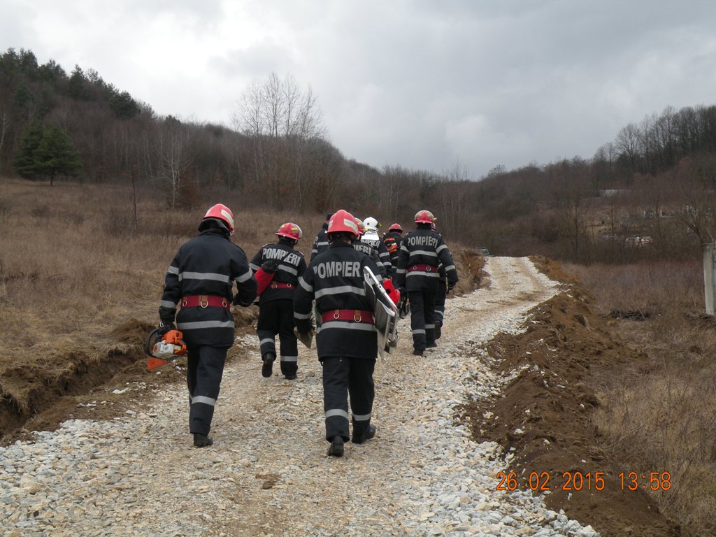 Exercițiu efectuat de ISU Sălaj în localitatea Var