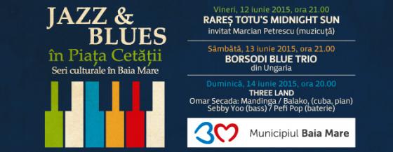 Concerte de jazz & blues în Piața Cetății din Baia Mare