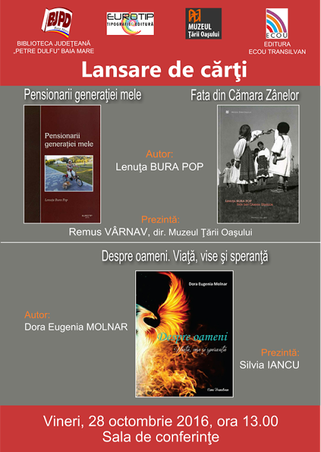 Agenda saptamanii 24-29 octombrie la Biblioteca Județeană „Petre Dulfu” Baia Mare