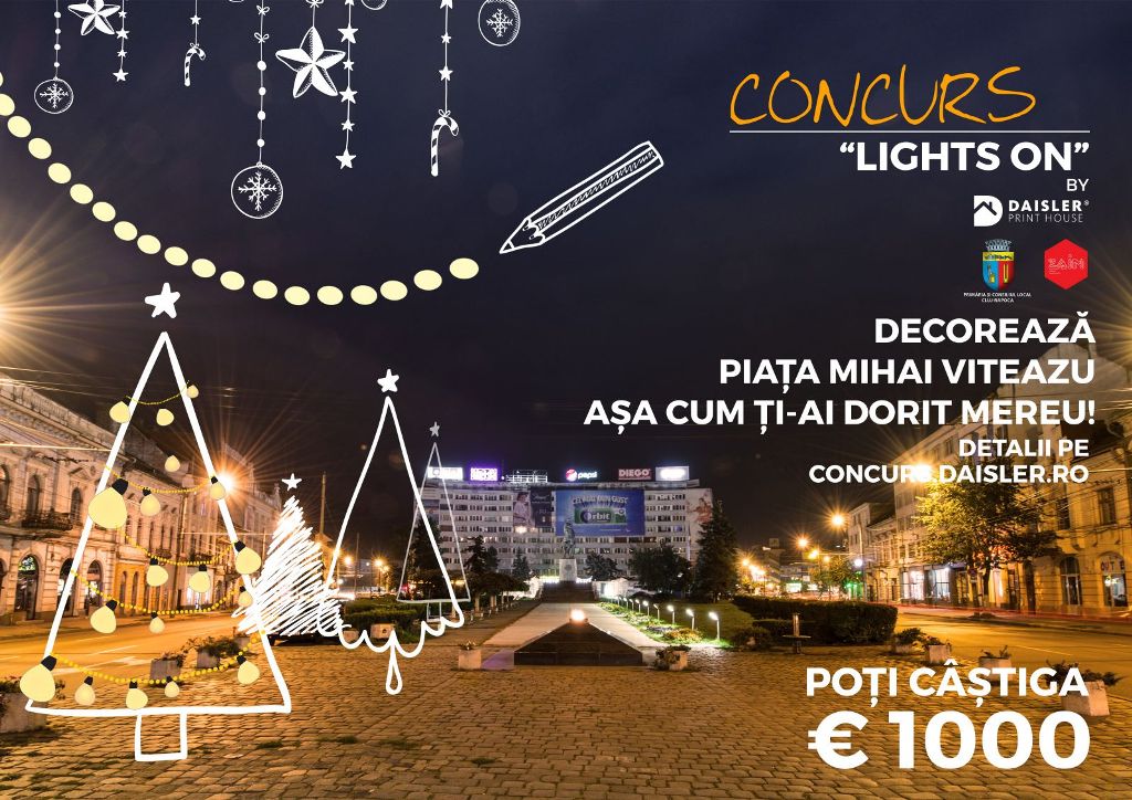 Clujenii sunt invitați să decoreze Piața Mihai Viteazu cu ocazia sărbătorilor de iarnă!
