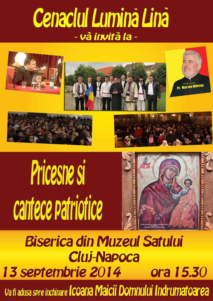 Concert de muzică religioasă şi muzică folk la Cluj Napoca
