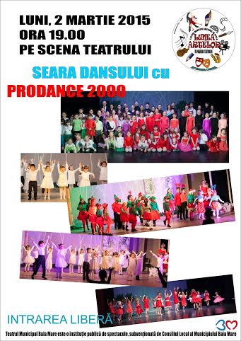 Lunea Artelor: Copiii de la Prodance 2000 dansează la Teatrul Municipal Baia Mare