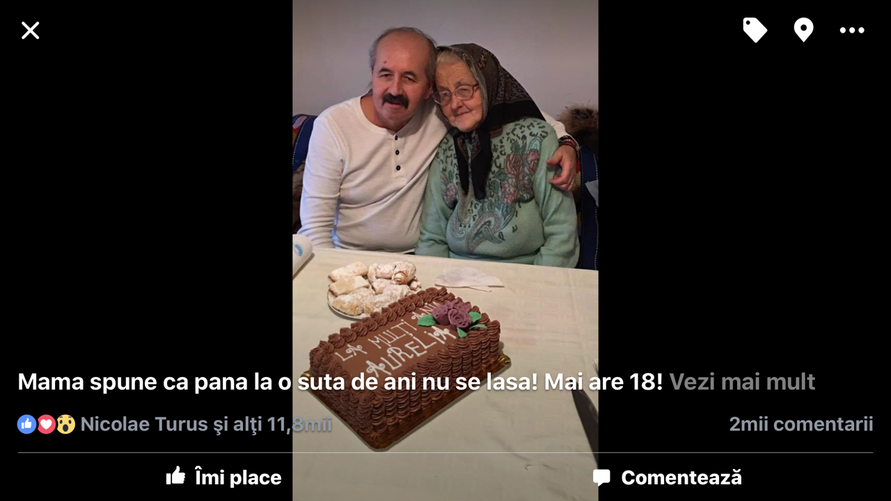 400.000 de vizualizari, 11.800 de like-uri, 2.000 de urari! E mama!