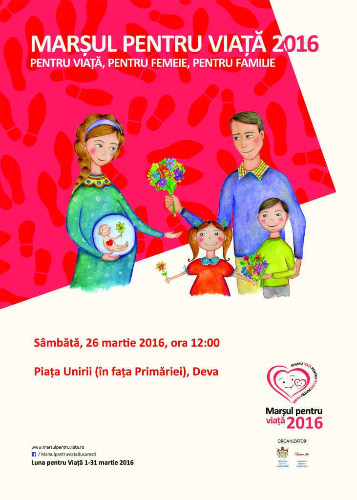 Deva: Marșul pentru Viață. Pentru viață, pentru femeie, pentru familie (26 martie)