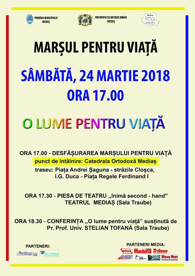 A treia ediție a „Marșului pentru viață” la Mediaș