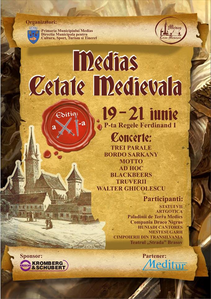 Festivalul “Mediaş Cetate Medievală – târg de meşteşuguri vii”, ediţia a XI-a (19-21 iunie)