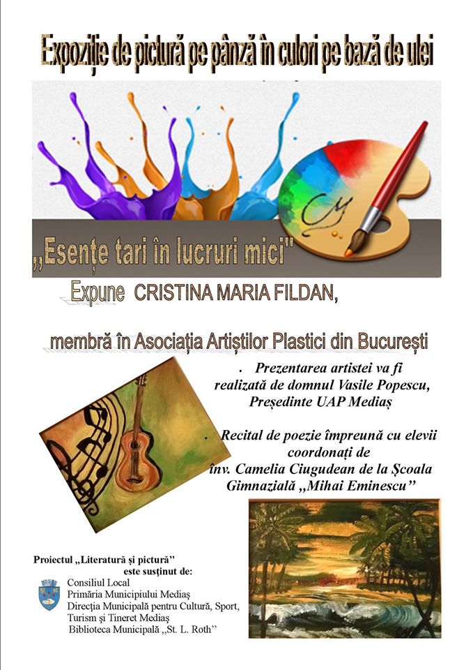 Mediaș: Proiectul ,,Literatură și pictură’’ promovează tinerii talentați