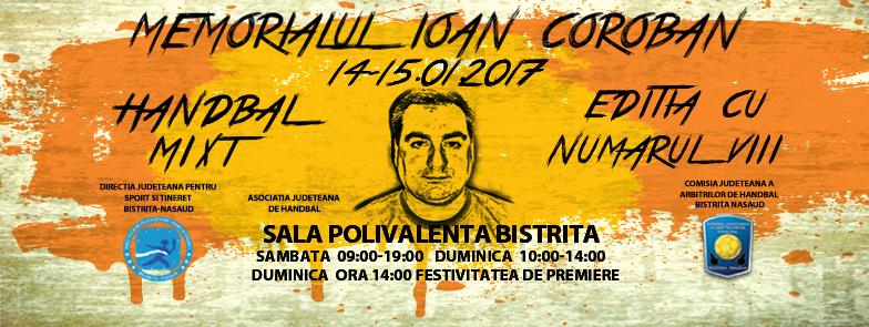 Bistrița: Editia a 8-a a memorialului „Ioan Coroban” la handbal mixt se desfășoară în perioada 14-15 ianuarie