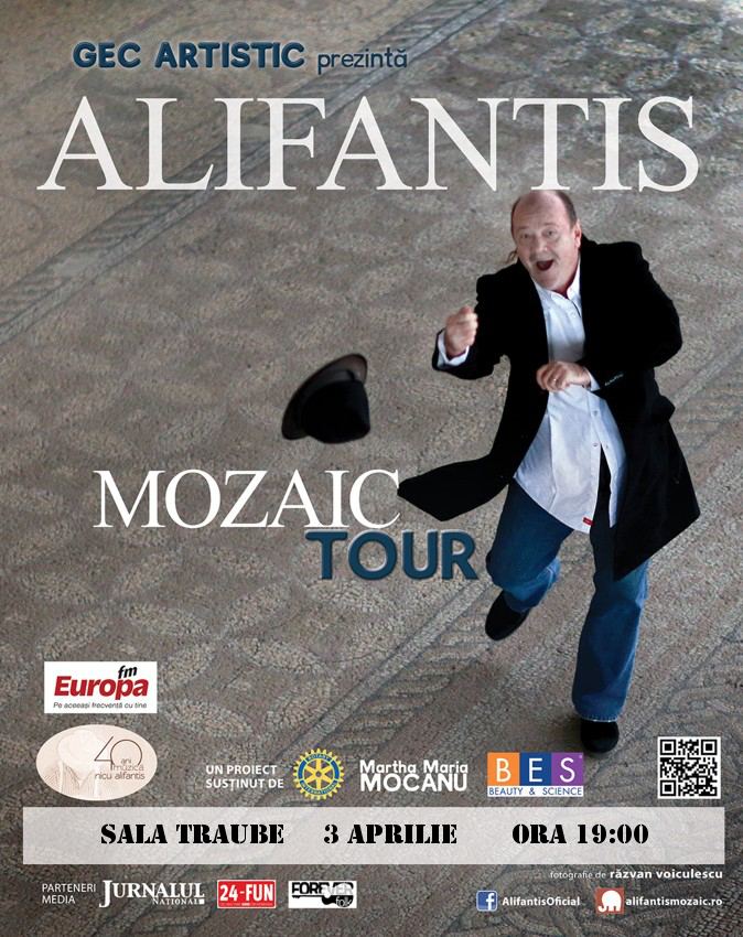 Mozaic Tour – Nicu Alifantis, la Mediaș (3 aprilie, ora 19)