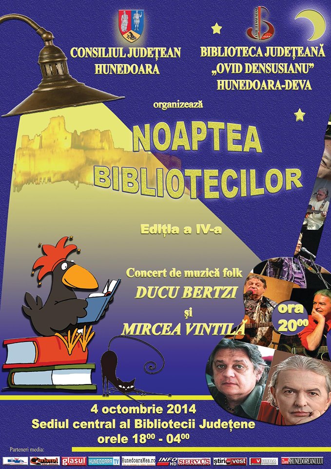 Ducu Bertzi și Mircea Vintilă vor concerta la Biblioteca Județeană Deva