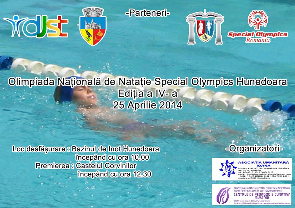 Olimpiada Naţională de Nataţie „Special Olympics” Hunedoara 2014
