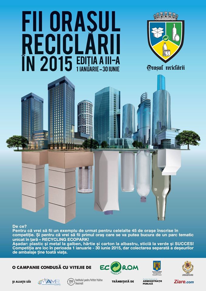 Municipiul Zalău se alătură şi anul acesta luptei pentru titlul de ”Orașul Reciclării”