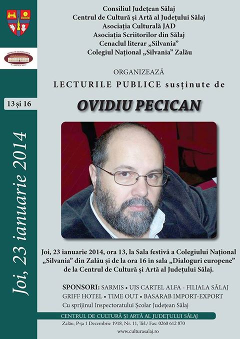 Lecturi publice Ovidiu Pecican (joi 23 ianuarie)