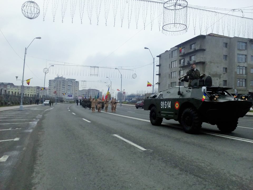 Paradă militară de Ziua Națională a României, în municipiul Baia Mare