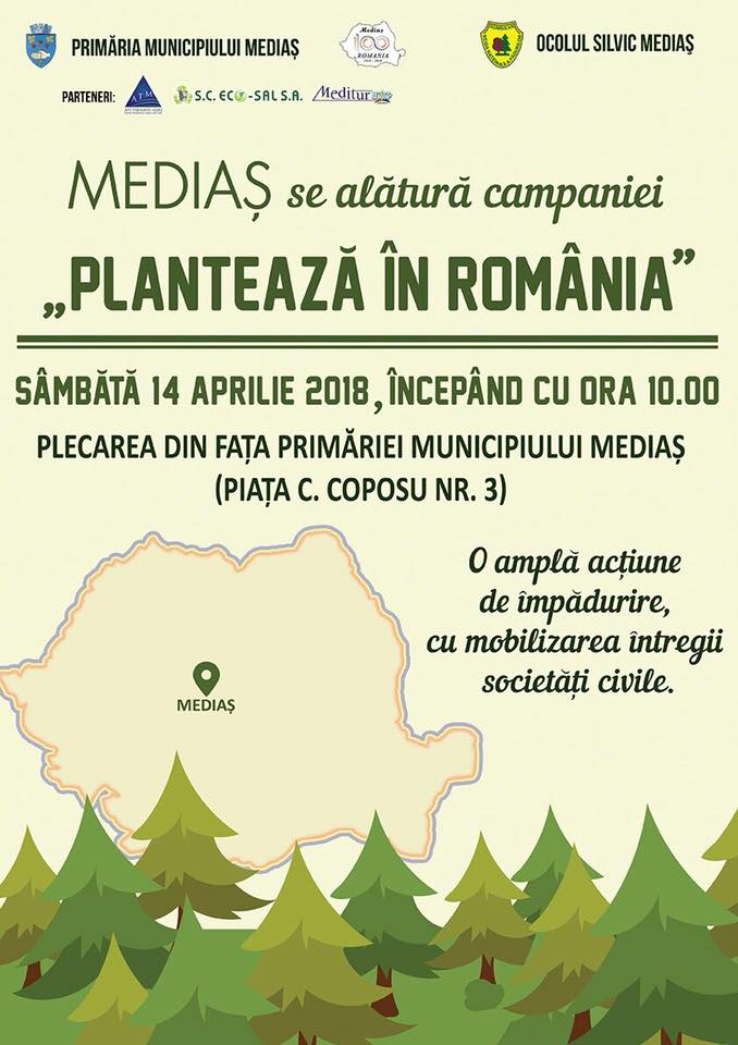 Acțiune de plantare de puieți forestieri la Mediaș