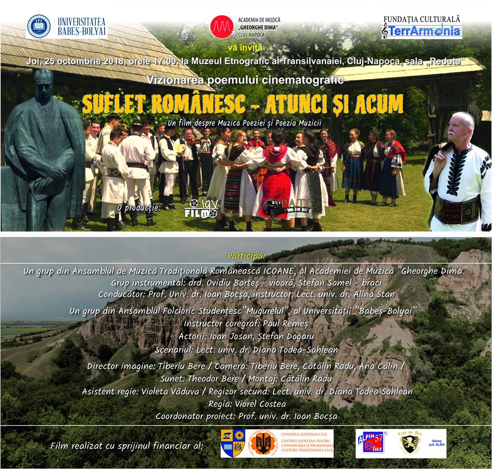 Poemul cinematografic „Suflet Românesc – atunci și acum – Despre muzica poeziei și poezia muzicii”, prezentat în premieră la Cluj-Napoca