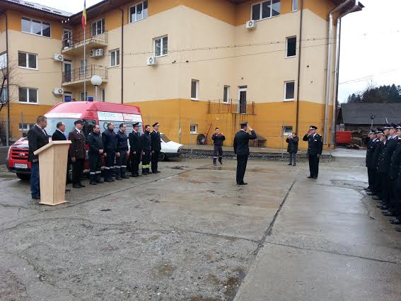 Pompieri austrieci, premiați de colegii lor din Vișeu de Sus