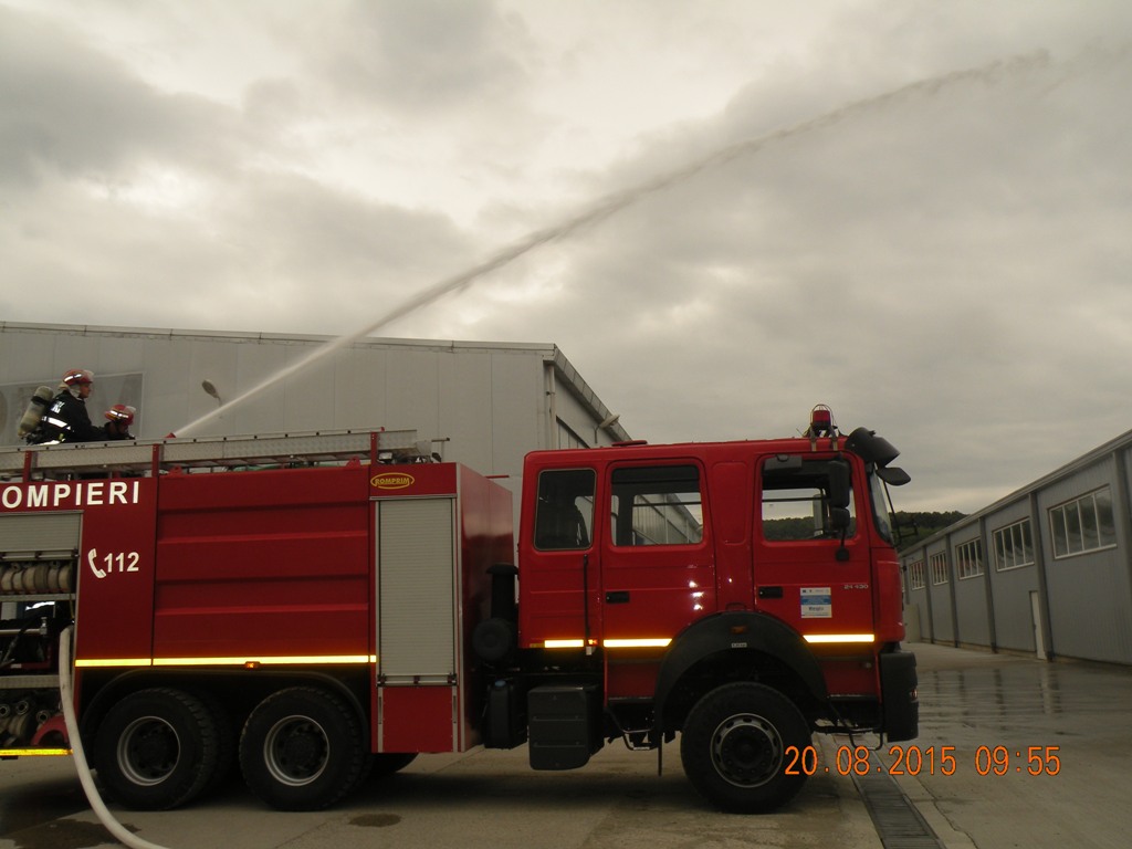 Exerciţiu efectuat de pompierii din Zalău în localitatea Hereclean