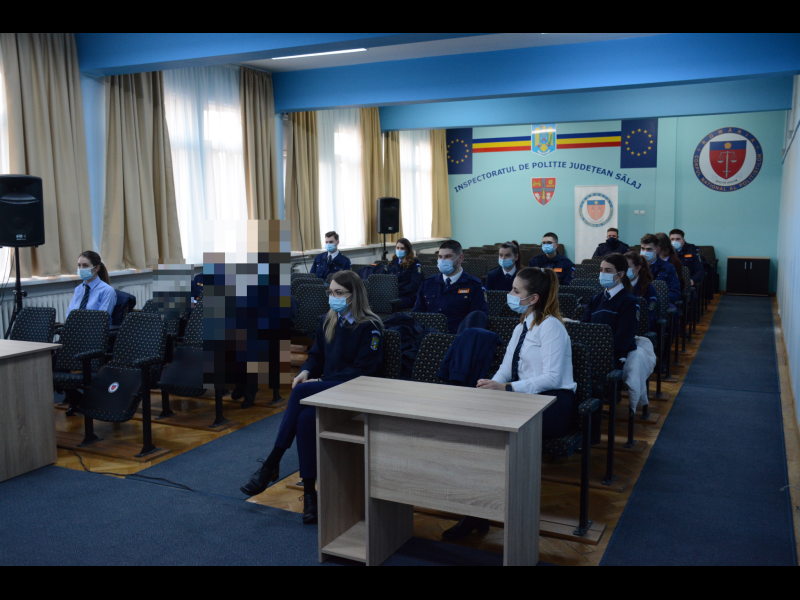 Studenţi de la Academia de poliţie în practică la Inspectoratul de Poliţie Judeţean Sălaj