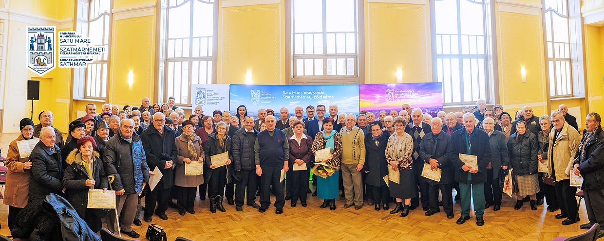 Cuplurile care sărbătoresc 50 și 60 ani de căsătorie, premiate de Primăria Satu Mare