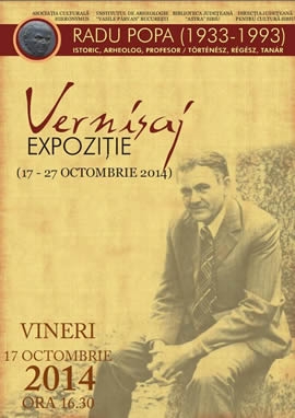 Expoziție la Biblioteca Astra din Sibiu: RADU POPA (1933-1993). Istoric, Arheolog, Profesor