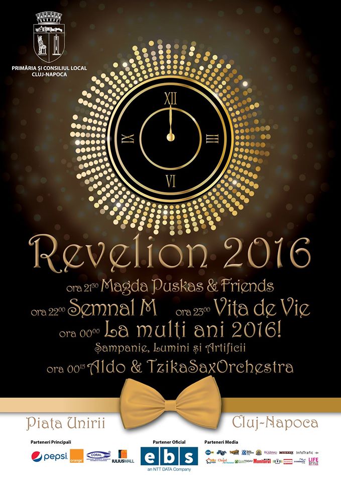Primăria Cluj-Napoca organizează Revelionul 2016 în Piața Unirii