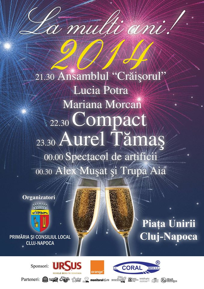 Compact și Aurel Tămaș vor cânta la Revelionul ce va fi organizat în Piața Unirii din Cluj Napoca