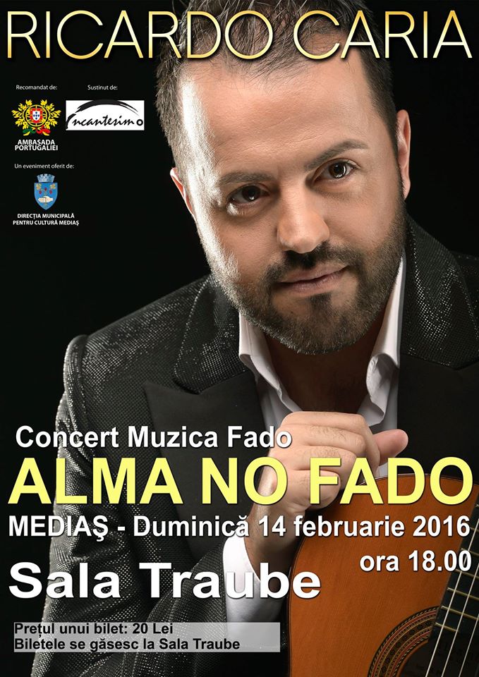Ricardo Caria aduce în premieră la Mediaș muzica Fado