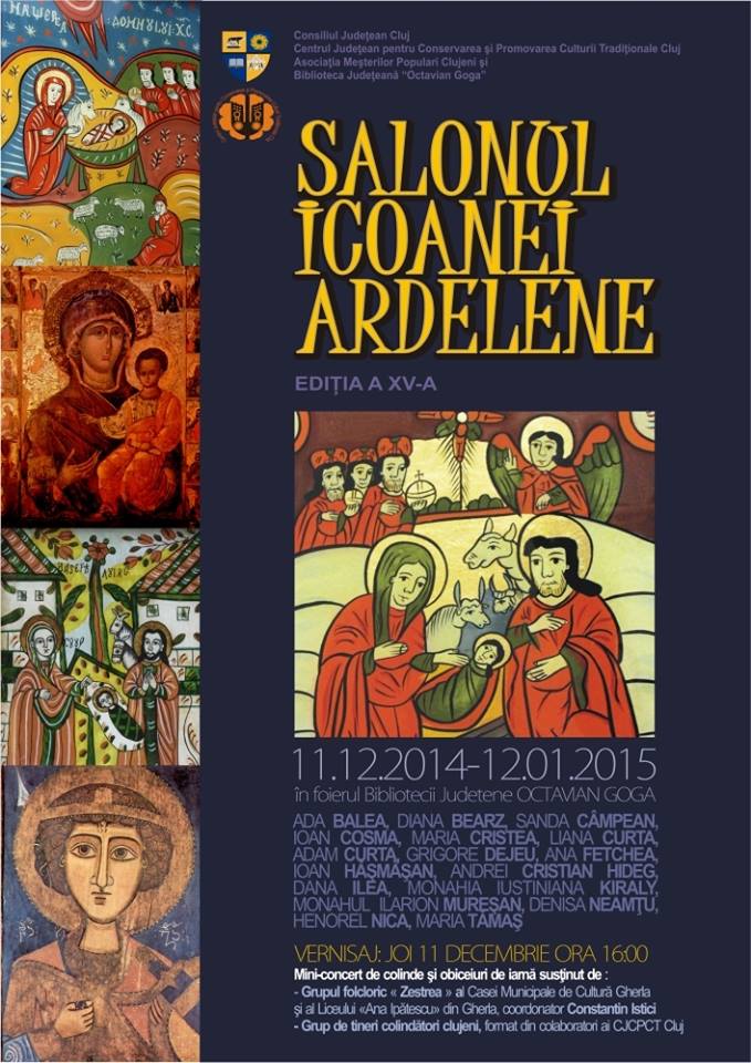 Expoziţia “Salonul Icoanei Ardelene” va fi vernisată joi în Cluj Napoca
