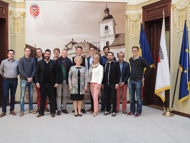 Delegaţie a Uniunii Tinere din Germania, în vizită la Primăria Sibiu