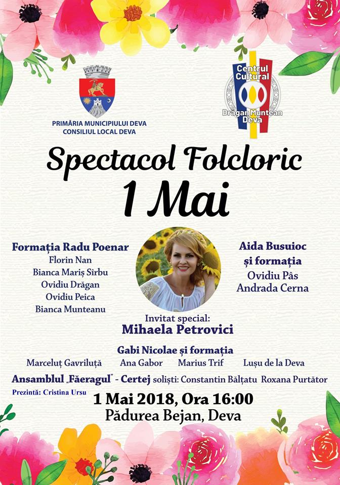 Spectacol folcloric la Pădurea Bejan, cu ocazia zilei de 1 Mai